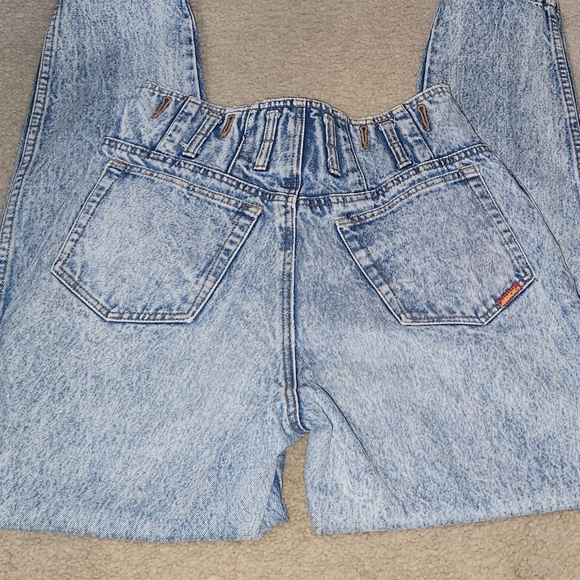 VINTAGE JORDACHE MOM jeans Size 13/14 MADE in Honk Kong Acid wash SKINNY - Picture 5 of 15